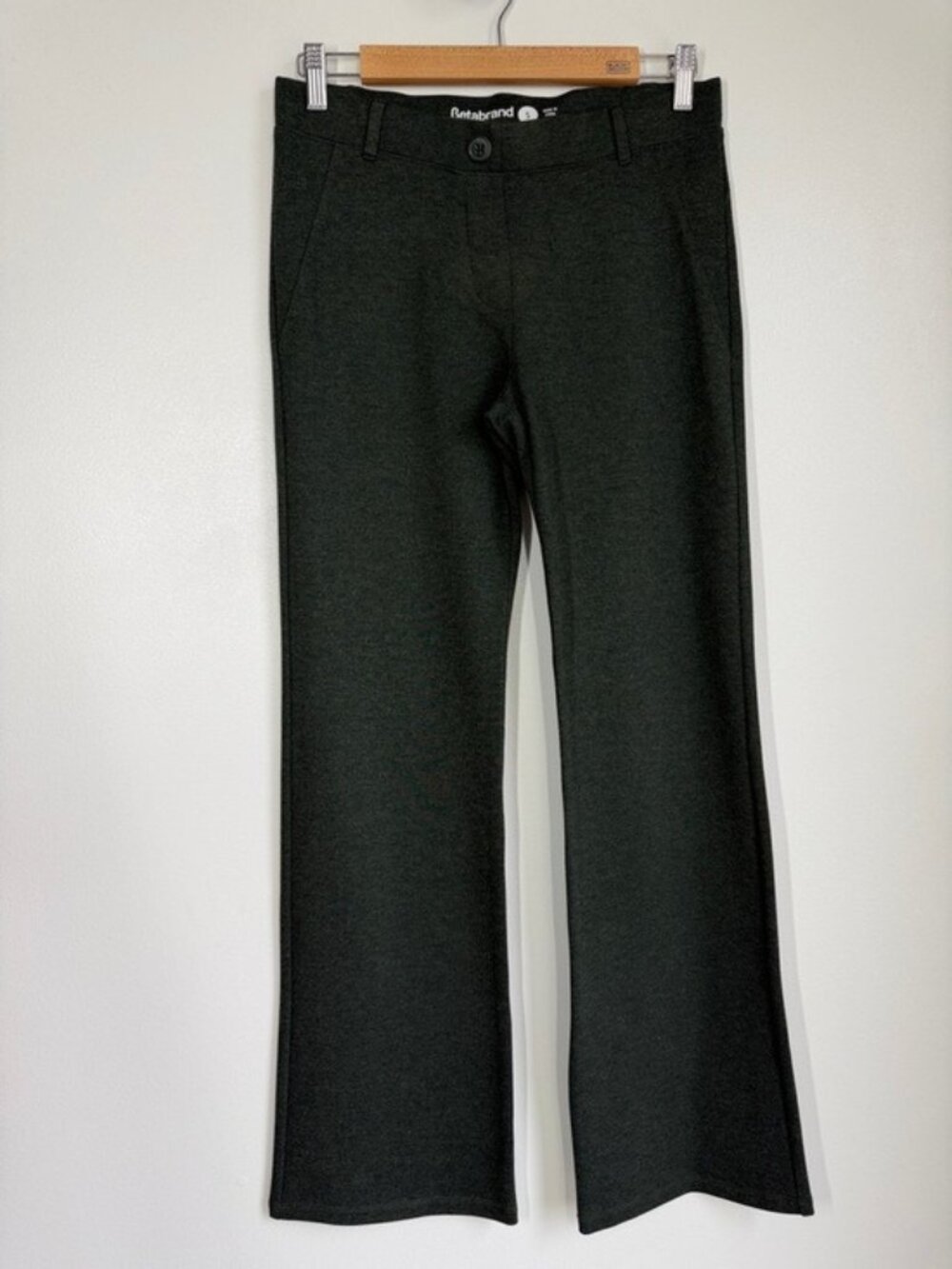 Betabrand Boot Cut Yoga Dress Pants in Green - S